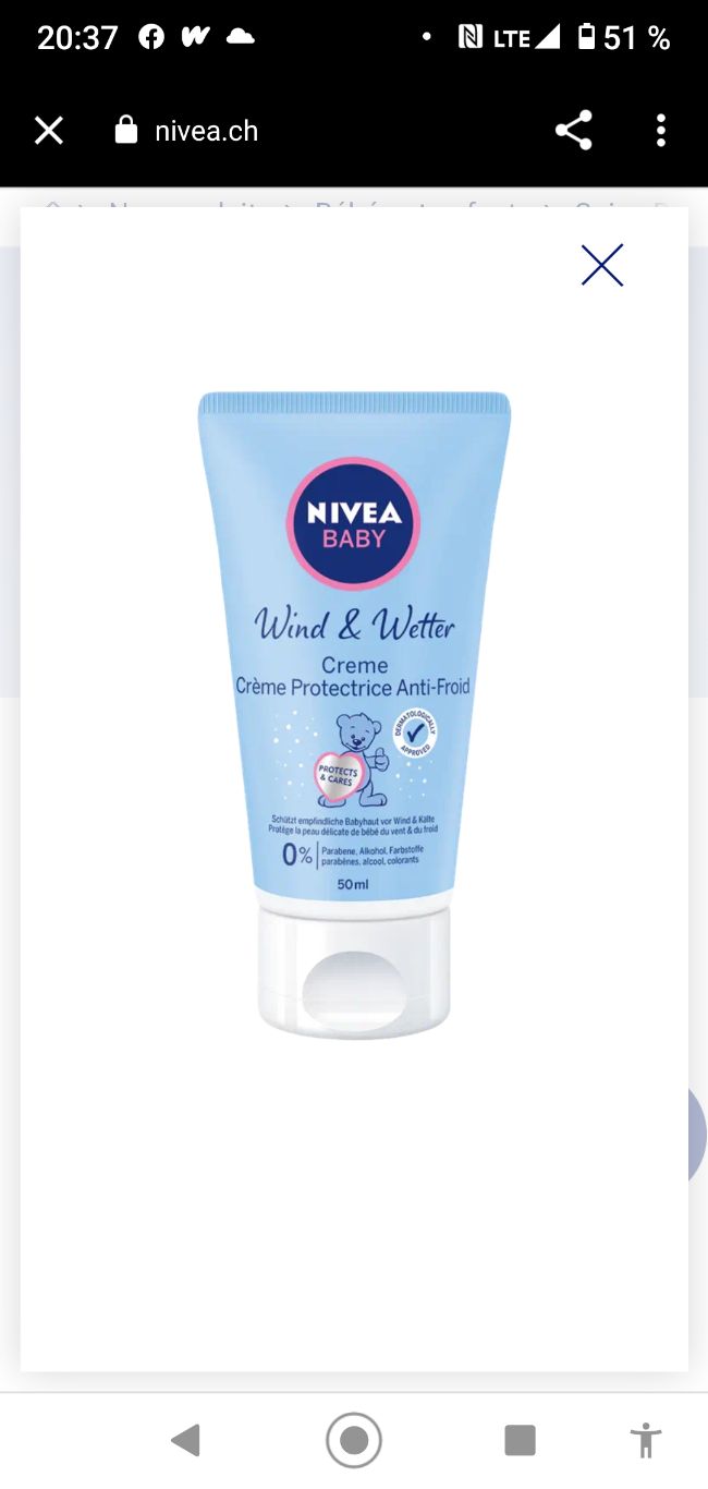 Gamme Nivea Bébé