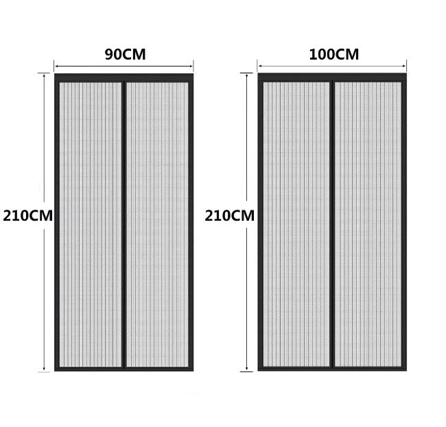 Moustiquaire de porte magnétique 